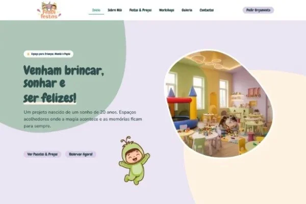 Children's playroom with toys and colourful decor.